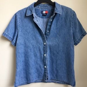 Vintage Denim Crop Top